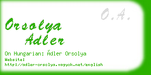 orsolya adler business card
