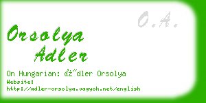orsolya adler business card